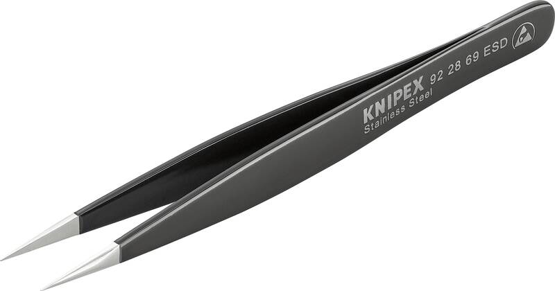 Knipex Präzisionspinzette ESD 130 mm rostfrei antimagnetisch kräftig spitz - 4003773054771