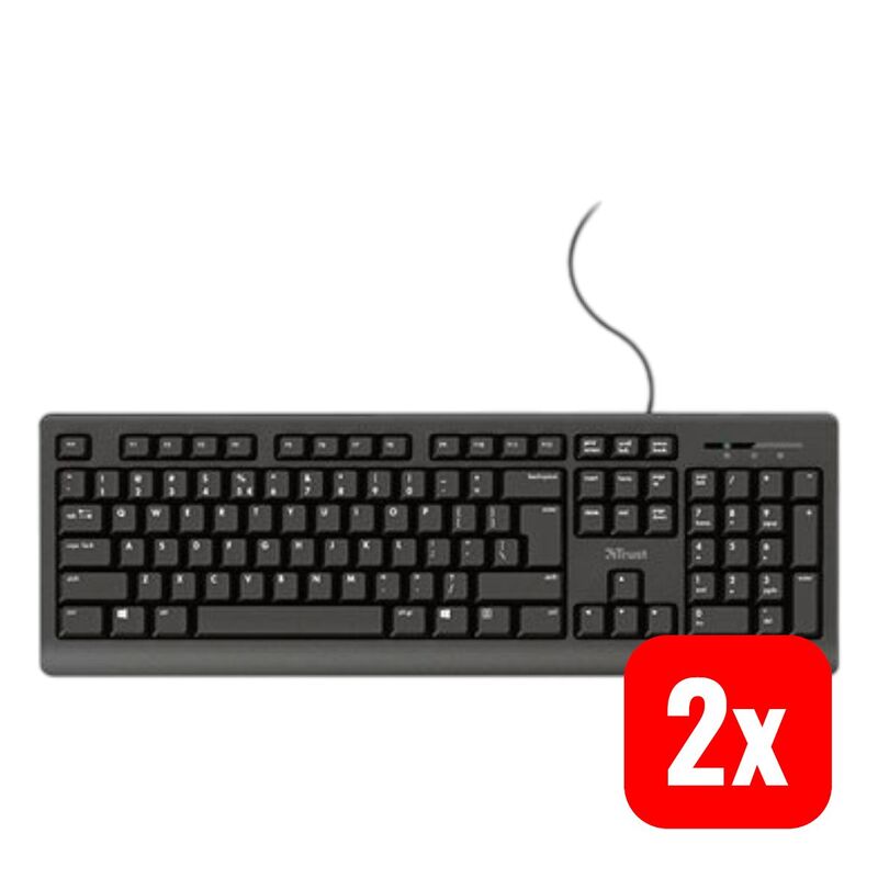 Trust Taro Tastatur PC Tastatur Keyboard Kabelgebunden spritzwassergeschützt - 8713439240924