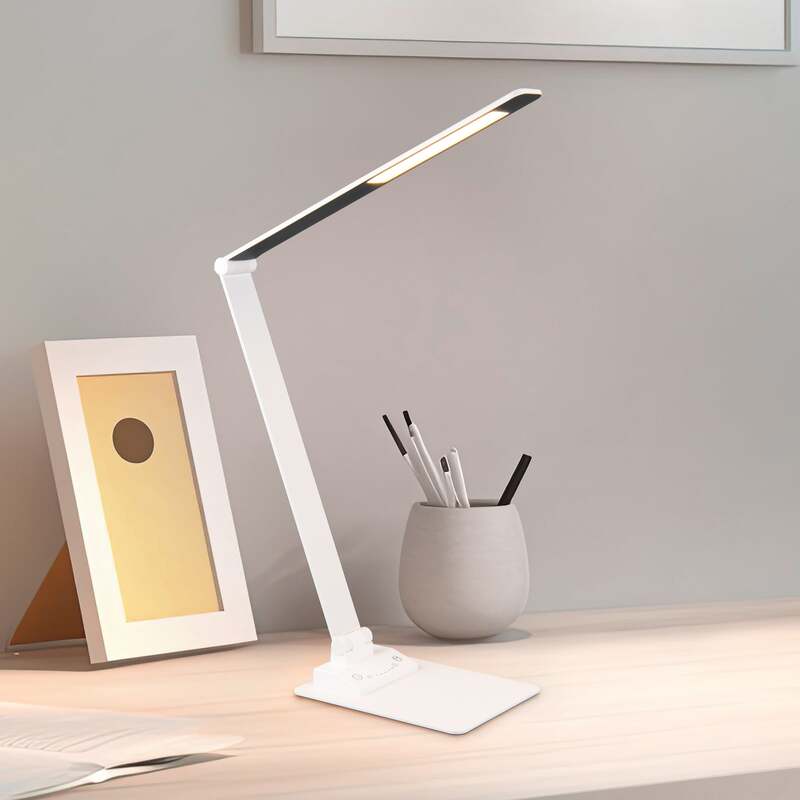 LED-Tischleuchte Travis weiß dimmbar Touch USB CCT 650lm Trio Lighting - 4017807600193