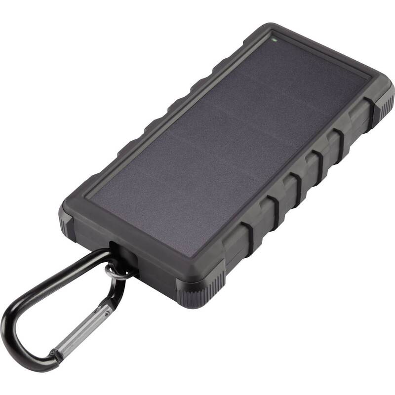 Voltcraft Solar-Powerbank 24000 mAh Akku Ladegerät USB schwarz 3 Ausgänge 6000 - 4053199521562