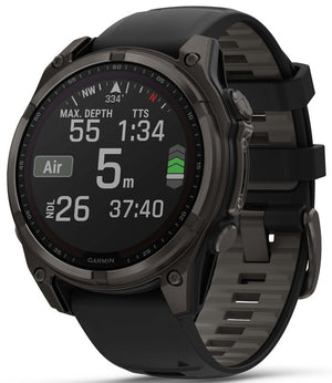 B-Ware Garmin Fenix 8 Solar Smartwatch Titan Graphit 1,3" GPS wasserdicht 32GB 21 Tage