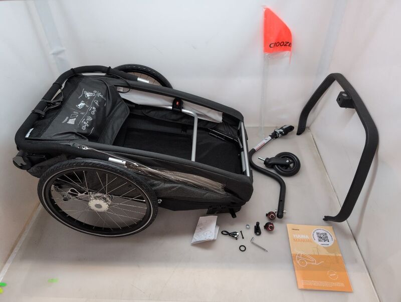 Croozer Fahrradanhänger Yuuna Moonlight Black Zweisitzer Premium Sitz 3-Rad 40kg - 2000586522161