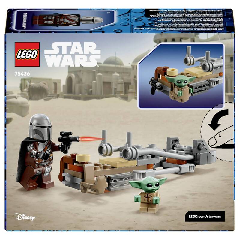 LEGO STAR WARS Der Mandalorianer und Grogu auf Speeder Bike 75436 Spielset - 5702018105467