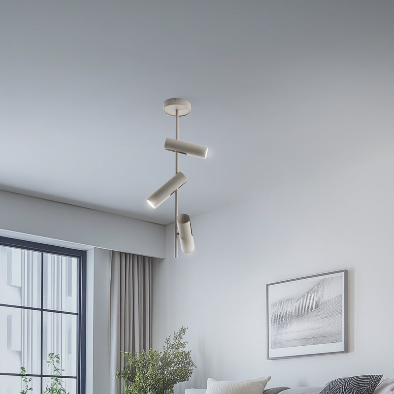 SIGMA Deckenspot Leda 3 Strahler Lampe taupe Stahl GU10 3-flammig Höhe 76 cm - 5902846810605