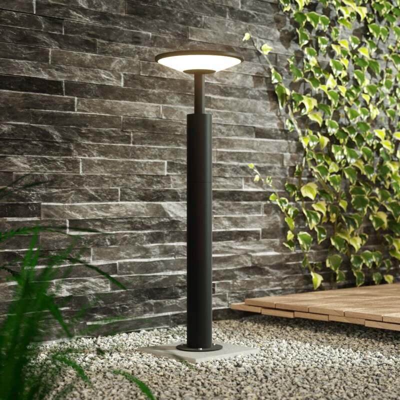 Lucande Wegeleuchte Gartenleuchte Fenia LED Pollerleuchte anthrazit 60cm IP65 - 4251096547979