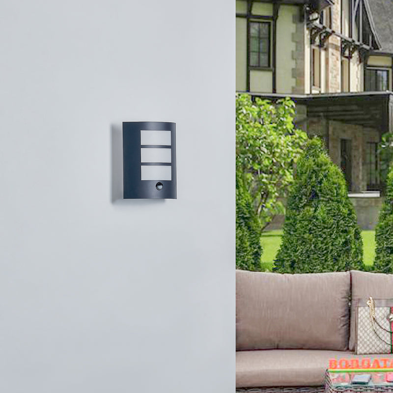 Lindby Außenwandleuchte Vimal LED Gartenlampe mit Sensor dimmbar schwarz 26cm - 4251911764697