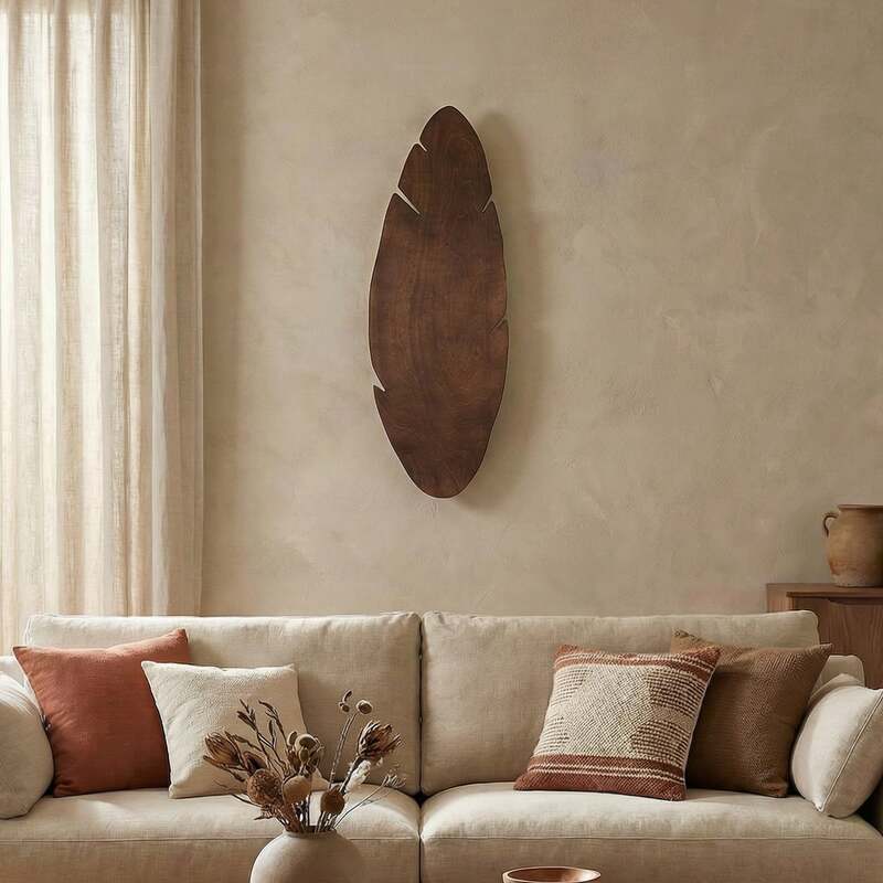 Envostar Wandleuchte Lehti Nussbaum 69x24 cm dimmbar 4x15W G9 Holz - 5906135159918