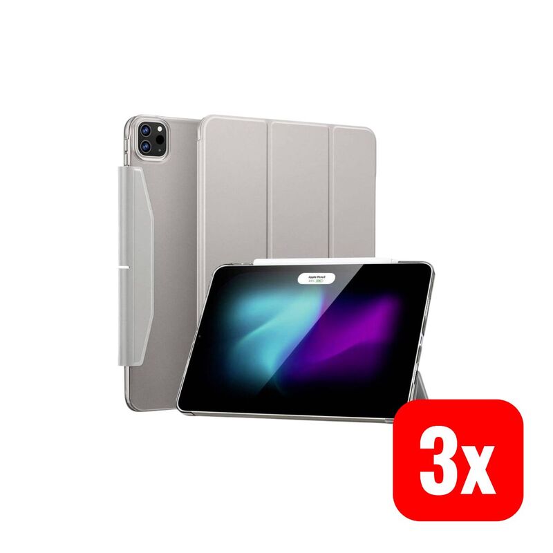 ESR iPad Cover Tasche Book Cover Grau Transparent für Apple iPad Pro 11" M4 2024 - 4894240195062