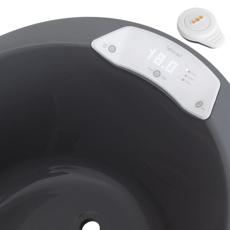 bébé-jou Badewanne Babywanne Sense Edition mit Thermometer Griffin Grey grau - 8714929202583