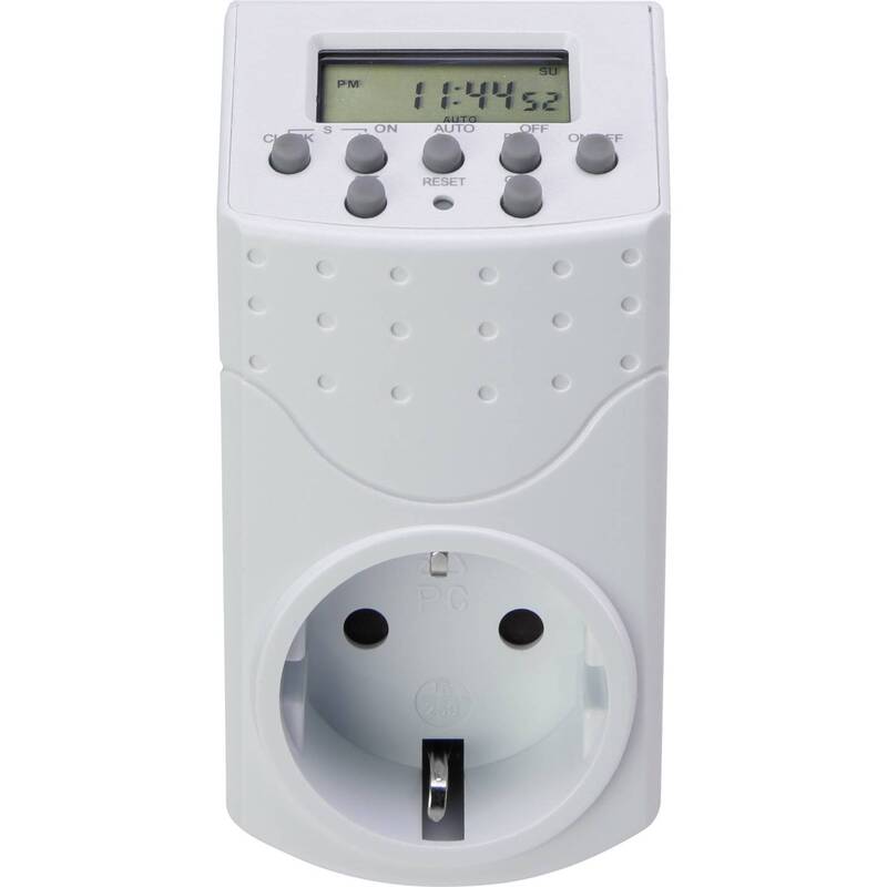 Sygonix SY-5045300 Mini Zeitschaltuhr Timer Wochenzeit digital weiß 10 STÜCK - 4064161205311