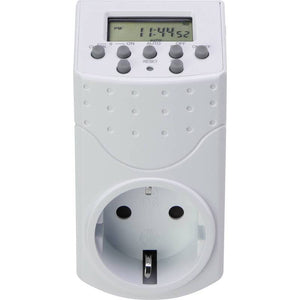 10x B-Ware Sygonix SY-5045300 Mini Zeitschaltuhr Timer Wochenzeit digital weiß 10 STÜCK