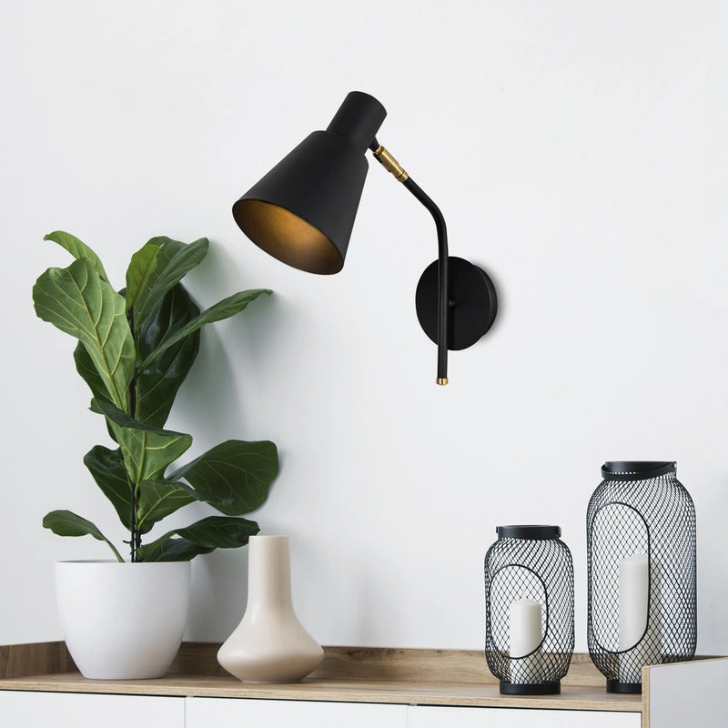Opviq Wandleuchte Sivani MR-664 LED Wandlampe dimmbar schwarz gold 40cm Lampe - 8681875638721