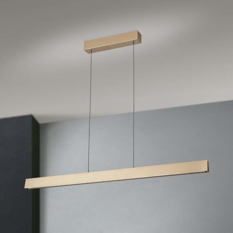 Orion Tara LED Hängelampe Pendelleuchte Messing matt Wohnzimmerlampe 120 cm - 9003090278329