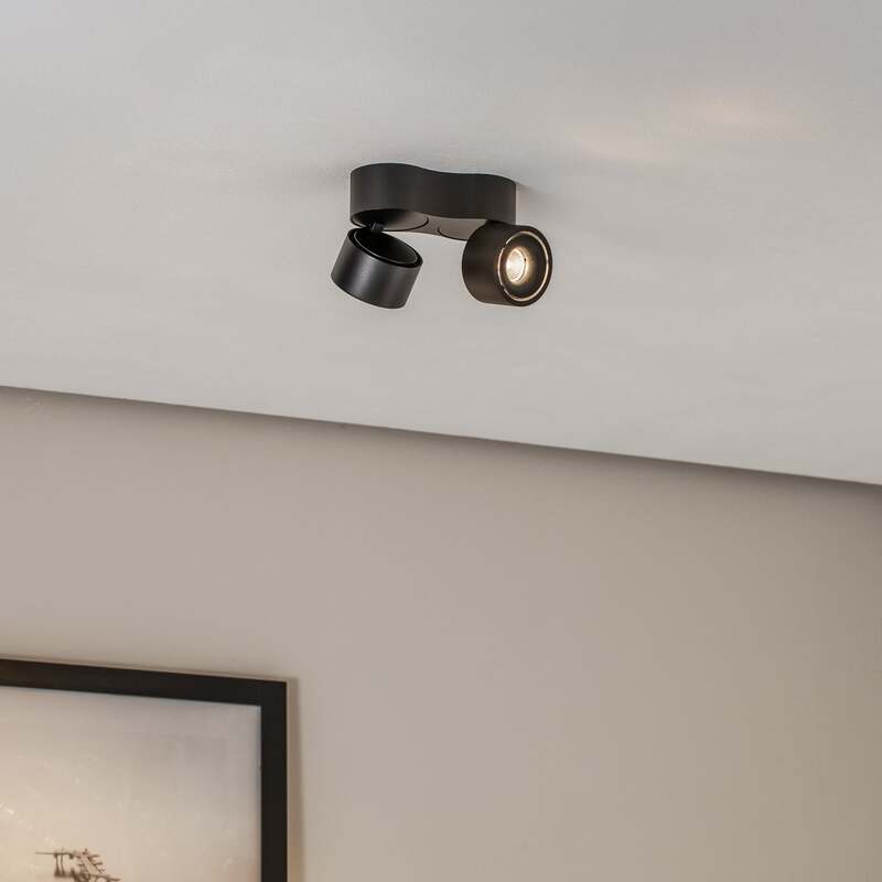 Arcchio Deckenstrahler Rotari LED Strahler dimmbar schwarz 1240lm 2-flg 34° - 4251911785463
