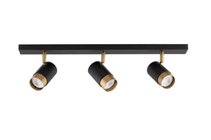 B-Ware Nova Luce Deckenleuchte Strahler Lampe POGNO GU10 LED 3-fach Schwarz dimmbar