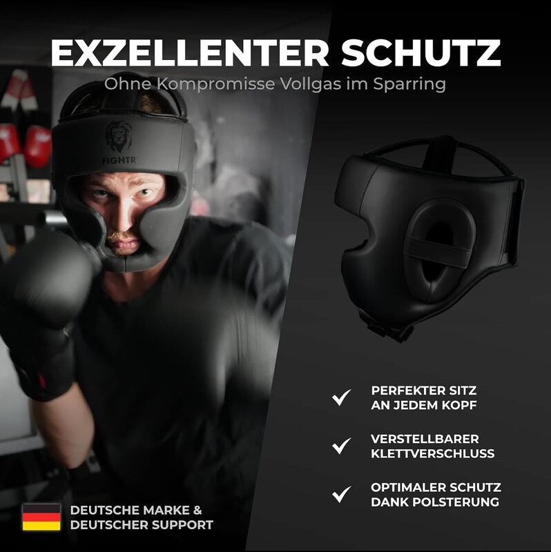 FIGHTR MMA Kopfschutz mit optimalem Sitz für maximalen Schutz beim Sparring 78 - 4260723851761