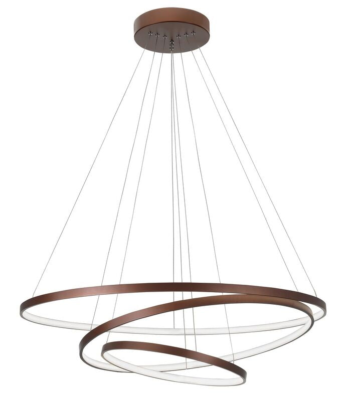 Nova Luce Pendelleuchte Hängeleuchte LED Braun FERROL dimmbar Ø 80 cm SIEHE TEXT - 5212017407238