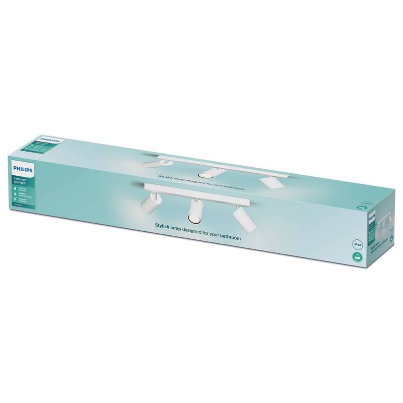 Philips Deckenstrahler Spot Lampe GU10 Weiß 3er Leuchte für Badezimmer Flur - 8720169299115