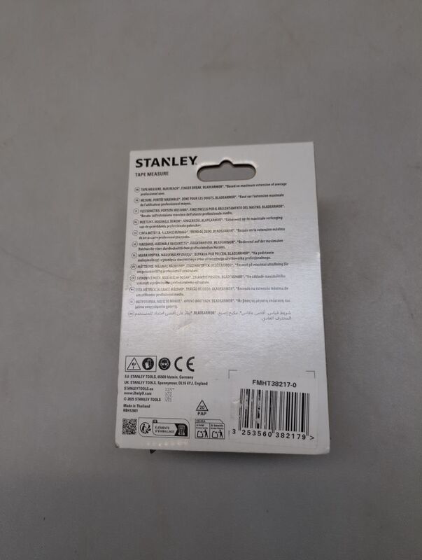 STANLEY Maßband 8m Bandmaß Rollmaßband Messband für präzise Messungen Handwerk - 3253560382179