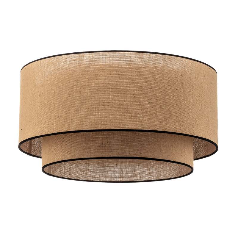 Euluna Deckenlampe Boho jute & black Ø60cm Deckenlampe Deko-Deckenlicht Leuchte - 5903689183086