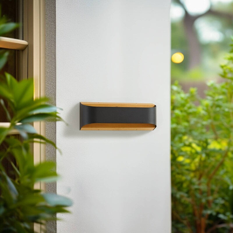Lindby Außenwandleuchte Gartenleuchte Lenore LED Wandleuchte schwarz 36,5cm - 4251911799286