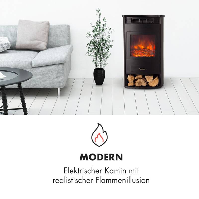 Klarstein Elektrokamin Bormio Smart 950/1900W mit App-Steuerung und Thermostat - 4060656231261