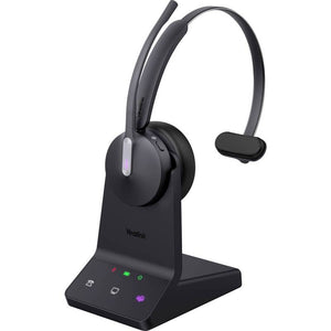 B-Ware Yealink WH64 Mono Headset DECT Bluetooth kabellos On Ear mit Mikrofon schwarz