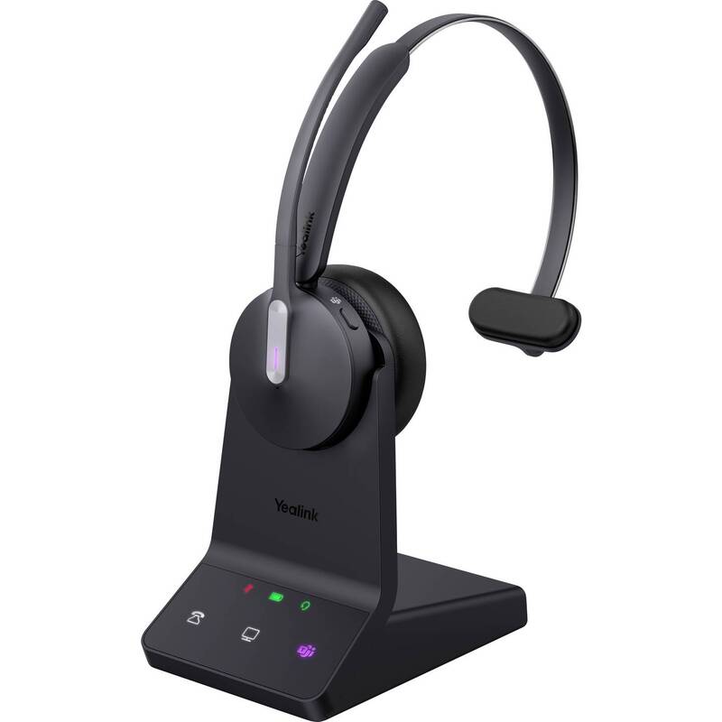 Yealink WH64 Mono Headset DECT Bluetooth kabellos On Ear mit Mikrofon schwarz - 6938818319608