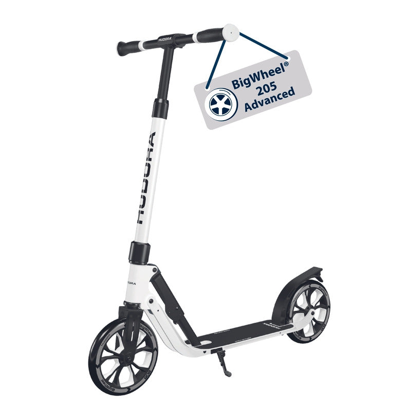 HUDORA BigWheel 205 Advanced Tretroller schwarz für 4-99 Jahre, höhenverstellbar - 4005998141656