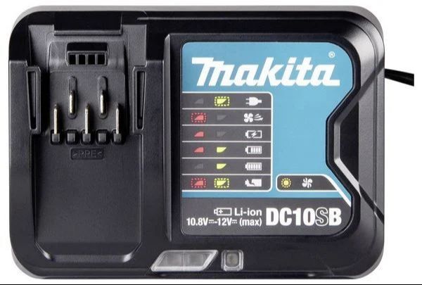 Makita DC10SB-EU Battery Charger for Use with BL1015, BL1020B, BL1040B, Type C - EU - 0088381459563