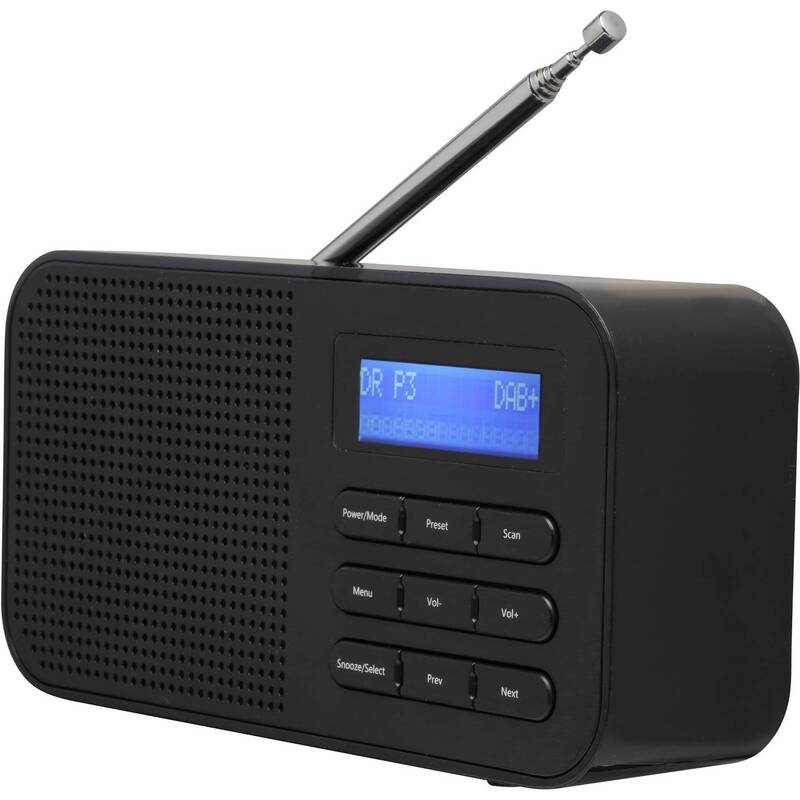 Denver Kofferradio DAB+ UKW Weckfunktion tragbar schwarz 178x100x70mm 10 Sender - 5706751038792