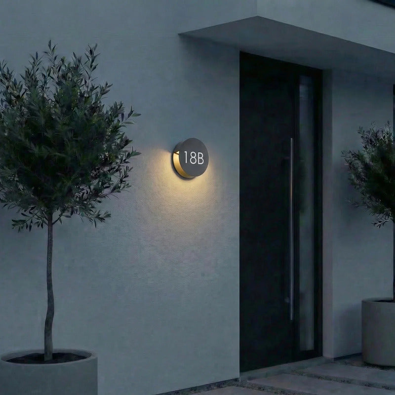 Lucande Außenwandleuchte Advero LED Gartenlampe anthrazit CCT Hausnummer 0-8 A-H - 4255830908880
