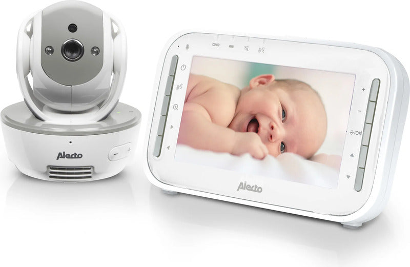 Alecto Babyphone Überwachungsgerät Kamera 43 Zoll Farbdisplay Weiß Grau - 8711902078197