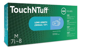 B-Ware Ansell Einweg Nitrilhandschuhe TouchNTuff 92-665 M blau chemikalienresistent