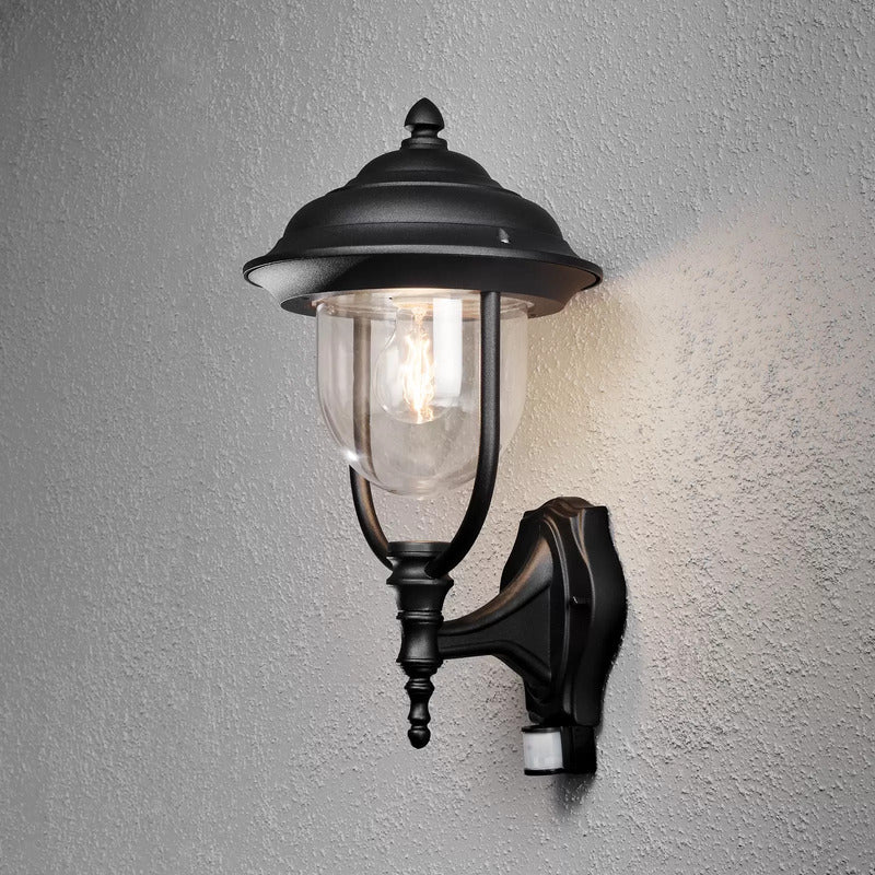 Konstsmide Außenwandlampe Parma Bewegungsmelder schwarz Wandleuchte Lampe E27 - 7318307235753
