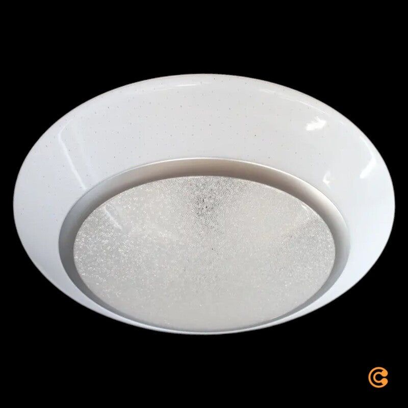 Lindby Deckenleuchte LED Leuchte Ilektra Weiß Glitzer Fernbedienung dimmbar 50cm - 4251911762433