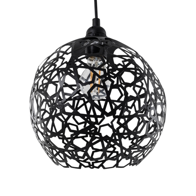 Opviq Fellini Hängelampe Pendelleuchte MR-785 Lampe 1-flammig Ø 25cm schwarz - 8681875641752