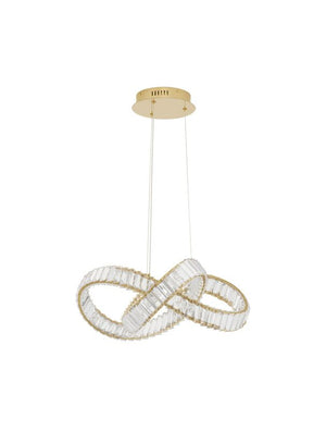 B-Ware Nova Luce Pendelleuchte Hängeleuchte CONCETO LED Gold dimmbar 120cm SIEHE TEXT