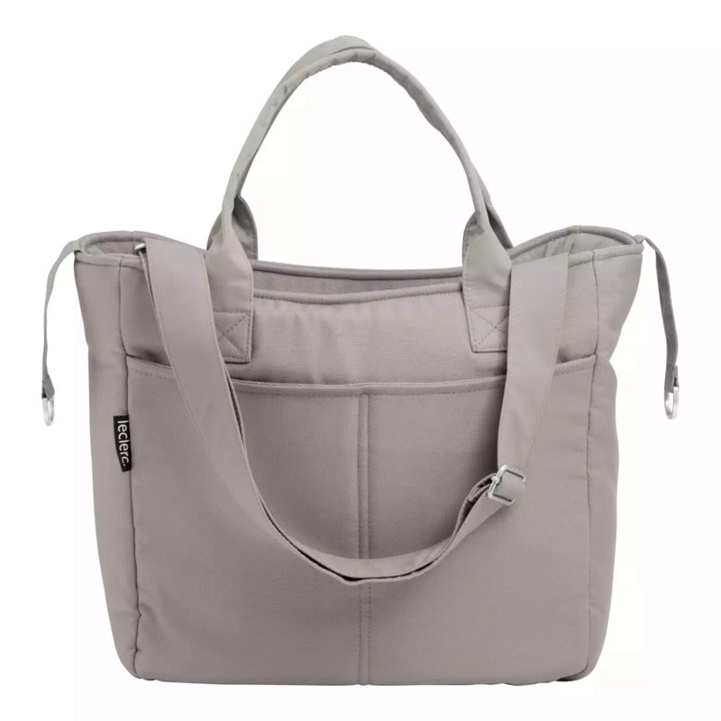 Leclercbaby Wickeltasche Windeltasche grau Leinen Handtasche Schultergurt - 8719699259195