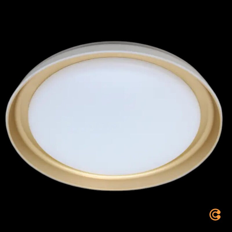 JUST LIGHT Deckenleuchte Deckenlampe LED SATI Kunststoff weiss messing dimmbar - 4043689005740