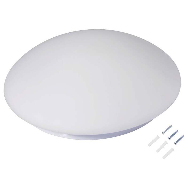 Sygonix Deckenleuchte Lampe Bewegungsmelder Sensor LED E27 Weiß Glas Innen - 4064161337692