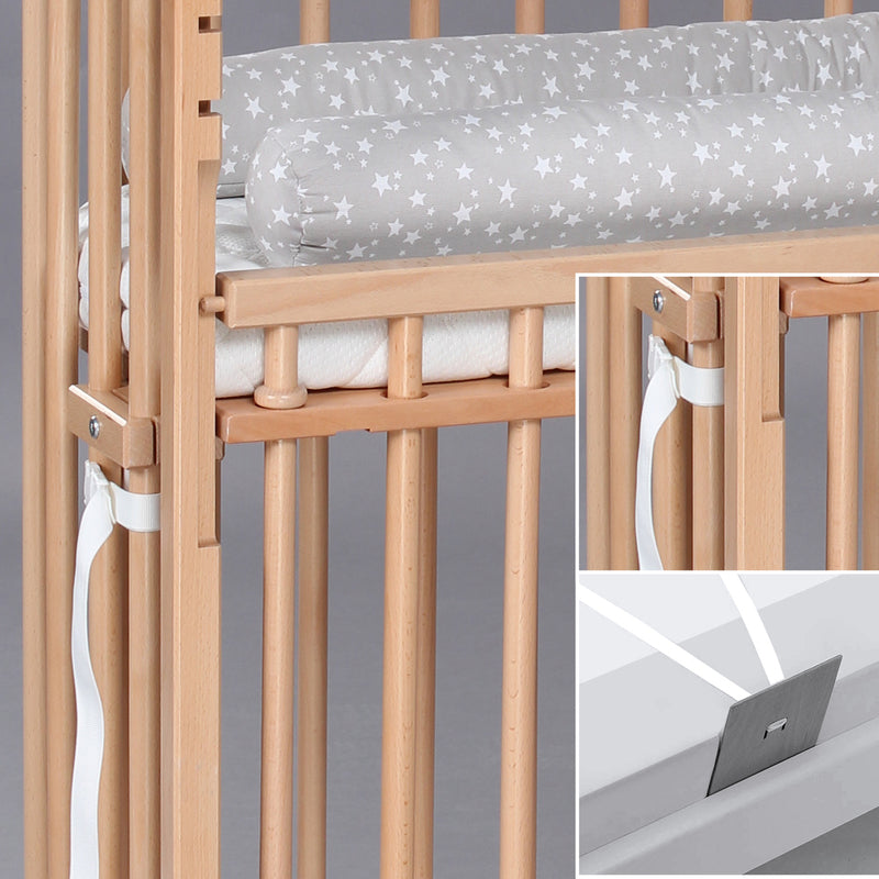 Babybay Boxspring Comfort Plus Natur Beistellbett für Boxspringbetten Beige - 2000578978105