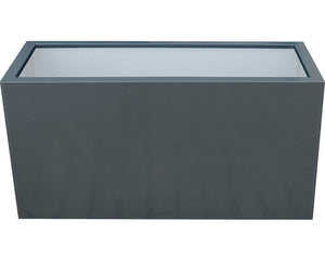 B-Ware Palatino Pflanzkübel Lotte Metall 150x40x50cm anthrazit UV-beständig winterfest