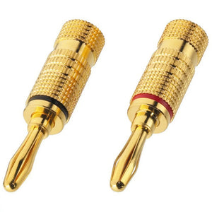 B-Ware Monacor Bananenstecker Bananenstecker-Set 4mm Gold Verbindungstecker 1 Paar