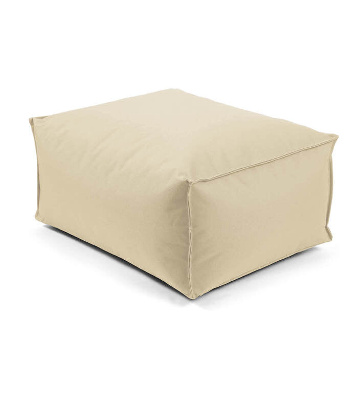 mokebo Outdoor Pouf Hocker 'Der Ruhepouf' Sitzhocker Sitzsack 60 x 45 cm beige - 4262436121070