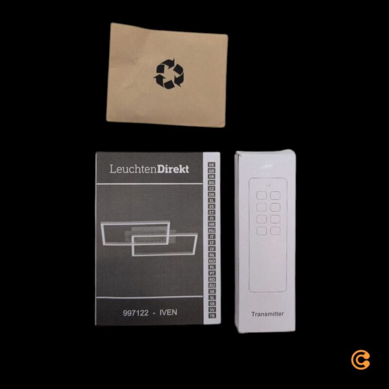 JUST LIGHT Deckenleuchte Iven LED Lampe dimmbar Fernbedienung stahl holz - 4043689971229