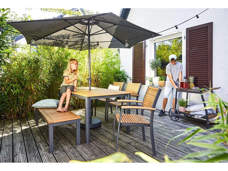 Gartentisch Bonlee Terrassentisch Eukalyptusholz wetterbeständig braun 166x90cm - 4007873339592