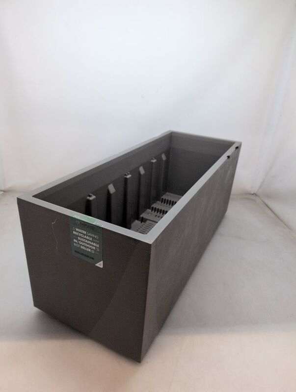 Deroma Pflanzkasten Hochbeet Millennium 39x99,3x37,6cm Sandstone mit 8 Rädern - 0191942106476