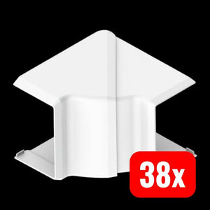 38x B-Ware Kopos Inneneck PVC 8655_HB Inneneck 60mm x 40mm 1 Stück weiß für Niederspannung