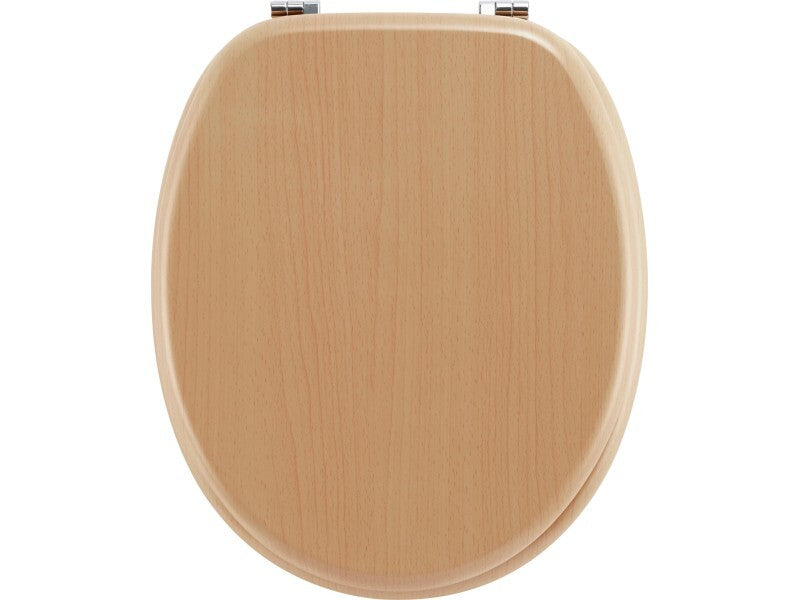 baliv WC-Sitz Moros MDF Holzkern Buche Hell bis 200kg stabiler Toilettensitz - 4007873944383